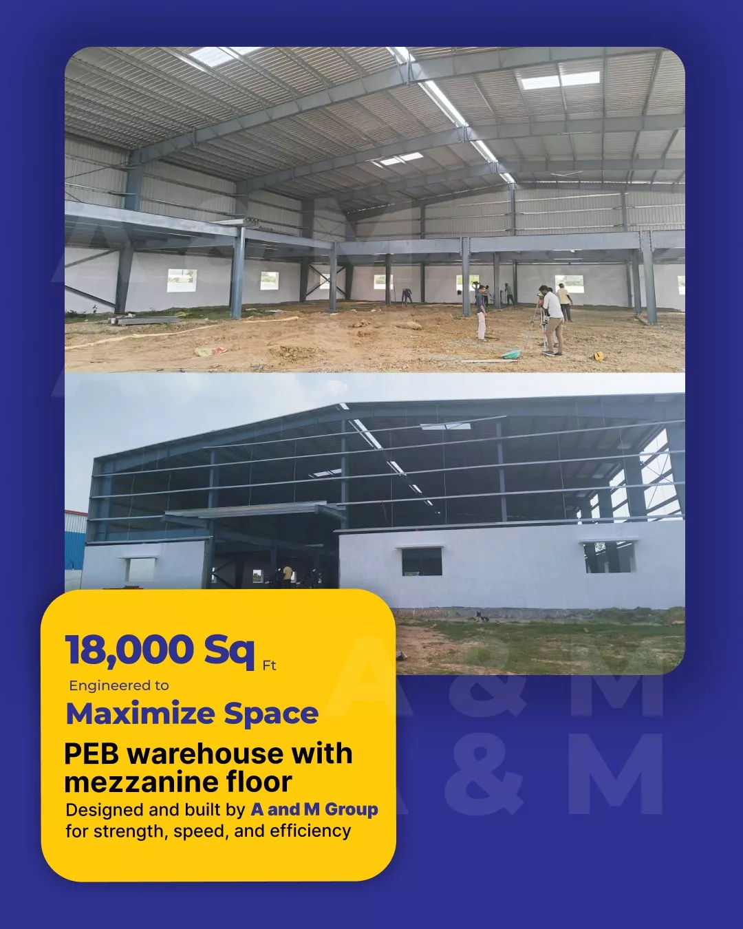 18000 sq.ft warehouse pre engineered building in Chennai