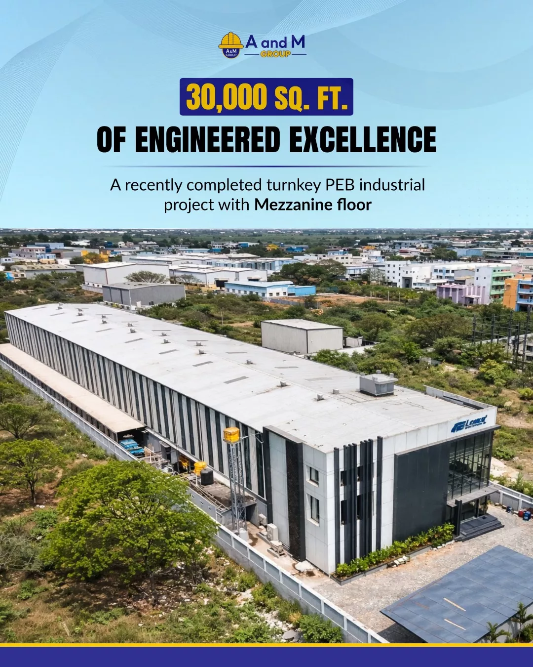 30000 sq.ft industrial pre engineered building in Chennai
